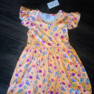 NWT Orange Paisley Boutique Dress